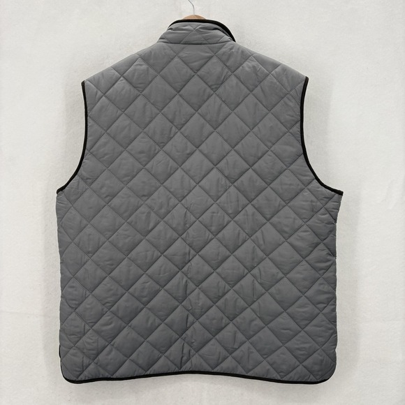 Jos A Bank Vest Mens XL Gray Traveler Quilted Zip Front Water Resistant Casual - Picture 13 of 14